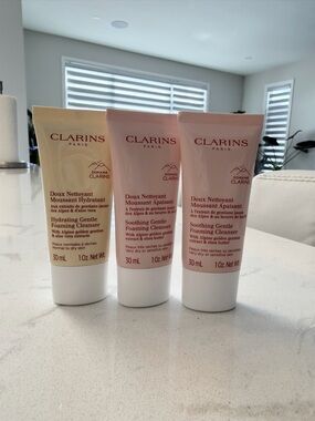 【Brand New】Clarins Gentle Facial Cleanser Hydrating Face Wash 90ml Set